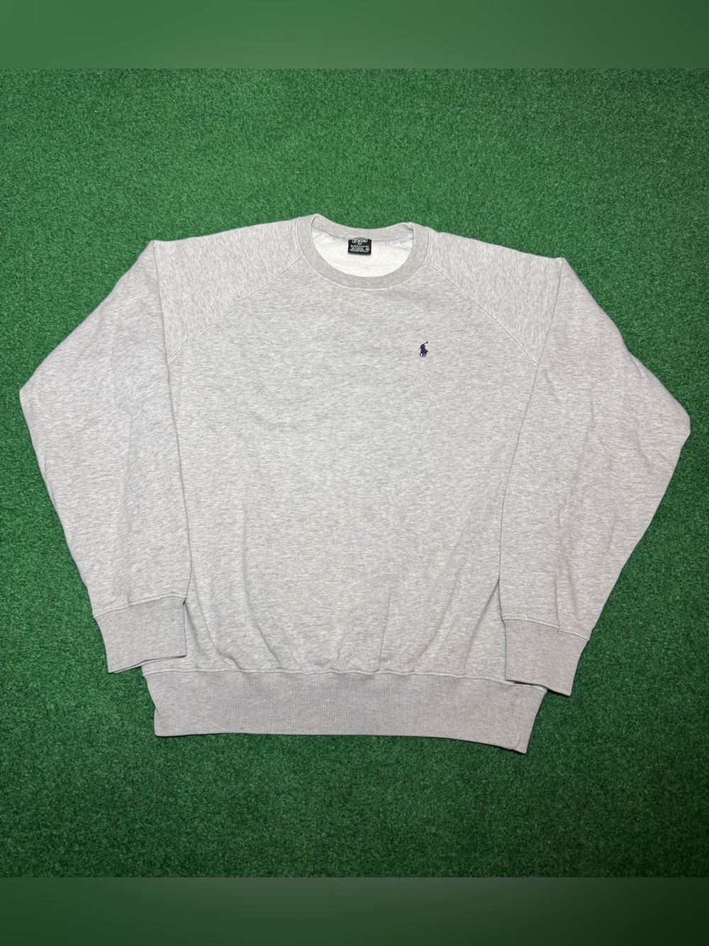 Polo Ralph Lauren Vintage Sweatshrit Gray L/XL Crewneck 90s Preppy Hip Hop